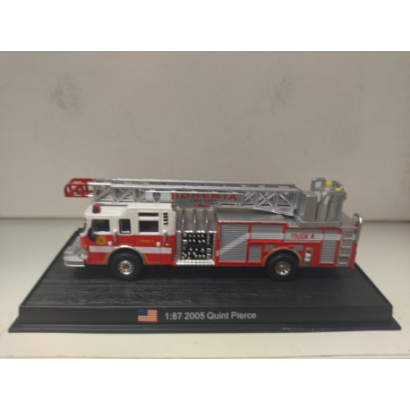 PIERCE QUINT 2005 USA FIRE/POMPIERS/BOMBEROS 1:87 H0 DelPRADO URNA NO ORIGINAL