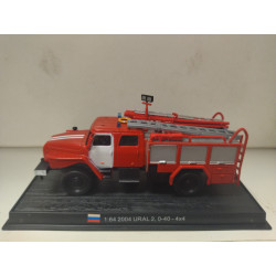 URAL 2.0-40 4X4 2004 FIRE/POMPIERS/BOMBEROS 1:64 DelPRADO URNA NO ORIGIONAL