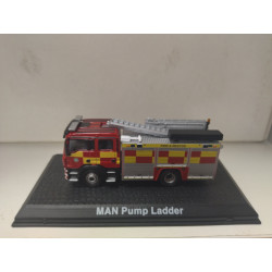 MAN PUMP LADDER FIRE/POMPIERS/BOMBEROS 1:72 ATLAS IXO HARD BOX