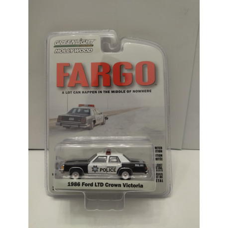 FORD LTD CROWN VICTORIA 1986 POLICE FARGO HOLLYWOOD 1:64 GREENLIGHT