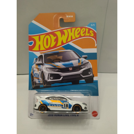 HONDA CIVIC 2018 TYPE R 5/5 HONDA CIVIC SERIES 1:64 HOT WHEELS