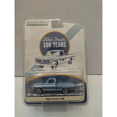 FORD F-100 1967 BLUE 100 YEARS FORD TRUCKS 1:64 GREENLIGHT