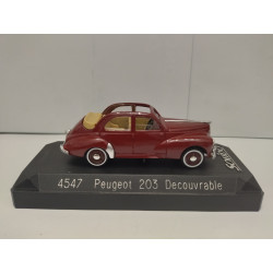 PEUGEOT 203 1952 DECOUVRABLE DARK RED 1:43 SOLIDO 4547