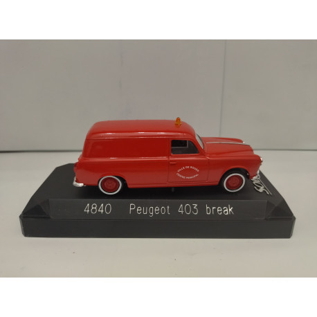 PEUGEOT 403 BREAK/FAMILIALE ROUEN FIRE/POMPIERS/BOMBEROS 1:43 SOLIDO 4840