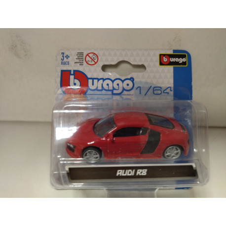 AUDI R8 COUPE RED 1:64 BBURAGO