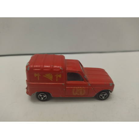 RENAULT 4 L FOURGONNETTE POMPIERS 1:55 MAJORETTE 230 NO BOX