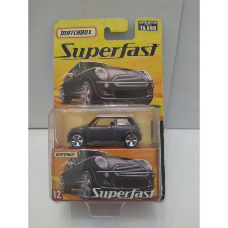 MINI COOPER S GREY & WHITE SUPERFAST 12 1:64 HOT WHEELS