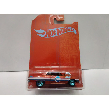 CHEVROLET CHEVELLE SS 1964 53rd ANNIVERSARY 1/5 ORANGE & BLUE 1:64 HOT WHEELS