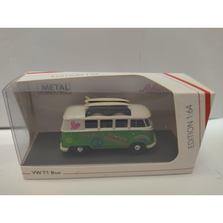 VOLKSWAGEN T1 BUS SURFER HAPPY SUMMER 1:64 SCHUCO