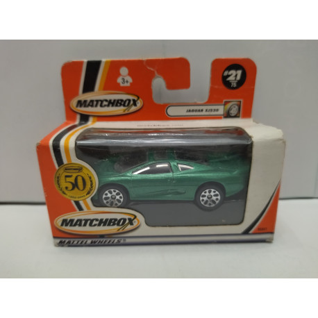 JAGUAR XJ220 GREEN 50th ANNIVERSARY 21/75 1:64 MATCHBOX BOX USADA/V FOTOS