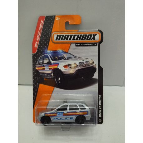 BMW X5 POLICE 90/120 HEROIC RESCUE 1:64 MATCHBOX