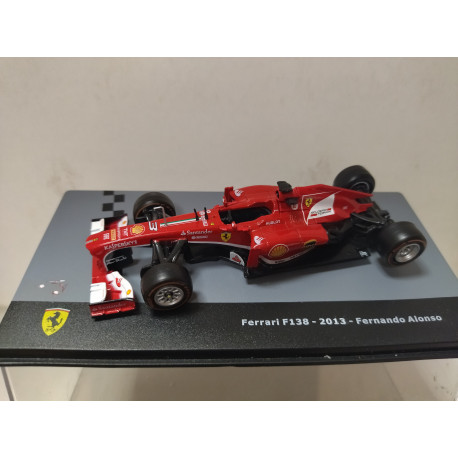 FERRARI F138 FORMULA F1 2013 F.ALONSO F1 1:43 CENT. IXO DEFECT/ALERON SUELTO/V FOTO
