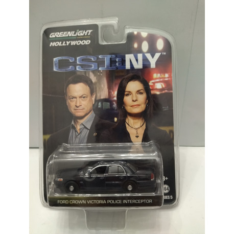 FORD CROWN VICTORIA POLICE C.S.I. NEW YORK HOLLYWOOD 1:64 GREENLIGHT