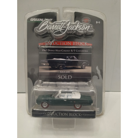 DODGE HEMI CORONET 1967 R/T CONVERTIBLE BARRETT-JACKSON 1:64 GREENLIGHT