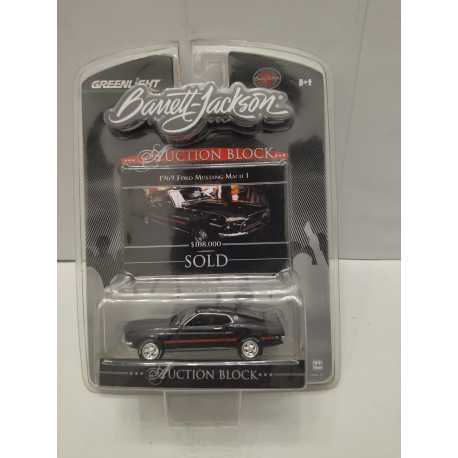 FORD MUSTANG 1969 MACH 1 BARRETT-JACKSON 1:64 GREENLIGHT