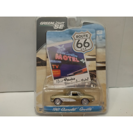 CHEVROLET CORVETTE C1 1961 ROUTE 66 USA 1:64 GREENLIGHT