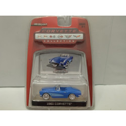 CHEVROLET CORVETTE C1 1961 BLUE CONVERTIBLE CORVETTE COLLECTION 1:64 GREENLIGHT