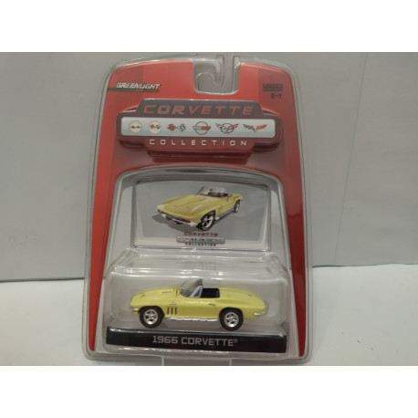 CHEVROLET CORVETTE C2 1966 YELLOW CONVERTIBLE CORVETTE COLLECTION 1:64 GREENLIGHT