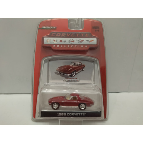 CHEVROLET CORVETTE C2 1966 RED COUPE CORVETTE COLLECTION 1:64 GREENLIGHT
