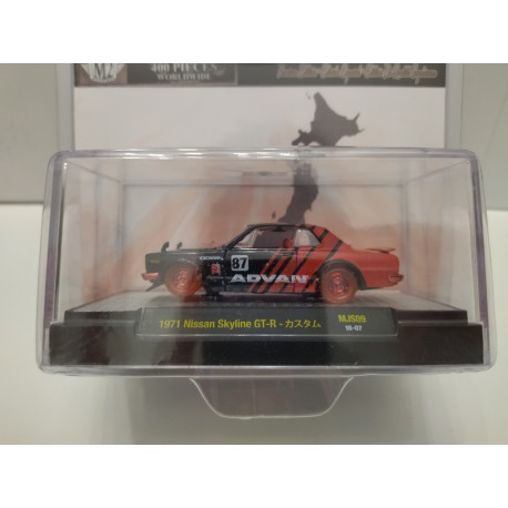 NISSAN SKYLINE 1971 GT-R n87 ADVAN MIJO MJS09 18-07 1:64 M2 MACHINES