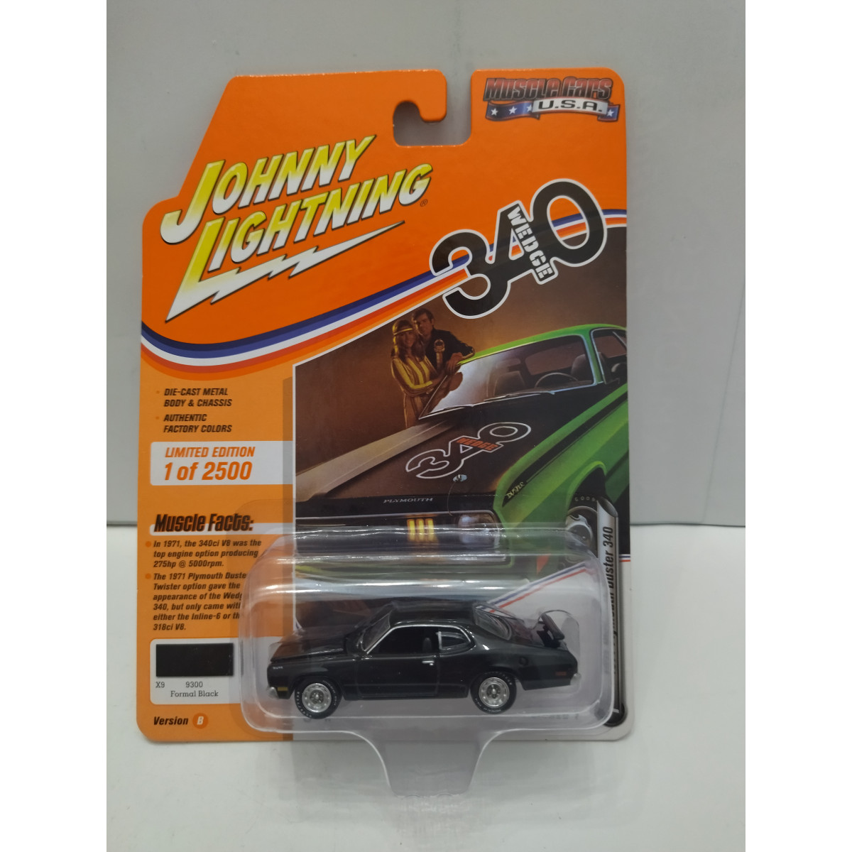 PLYMOUTH DUSTER 340 1971 BLACK MUSCLE CARS USA 1:64 JOHNNY