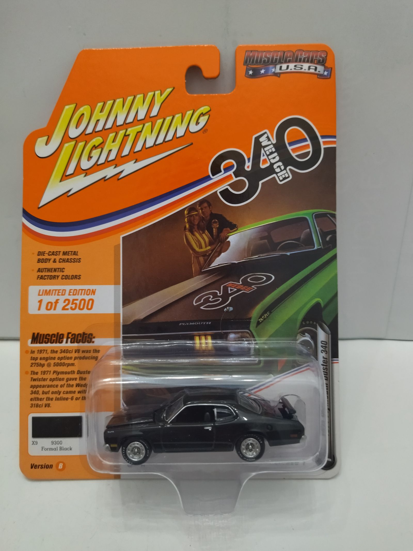 PLYMOUTH DUSTER 340 1971 BLACK MUSCLE CARS USA 1:64 JOHNNY