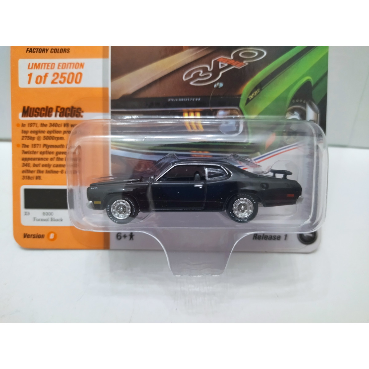 PLYMOUTH DUSTER 340 1971 BLACK MUSCLE CARS USA 1:64 JOHNNY