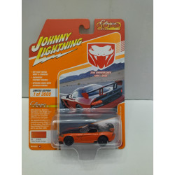 DODGE VIPER SRT10 2008 ACR ORANGE 30th ANNIV CLASSIC GOLD 1:64 JOHNNY LIGHTNING