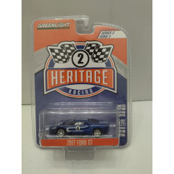 FORD GT 2017 HERITAGE n4 BLUE & WHITE 1:64 GREENLIGHT