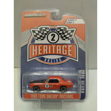 FORD SHELBY MUSTANG 1968 HERITAGE n1 RED 1:64 GREENLIGHT