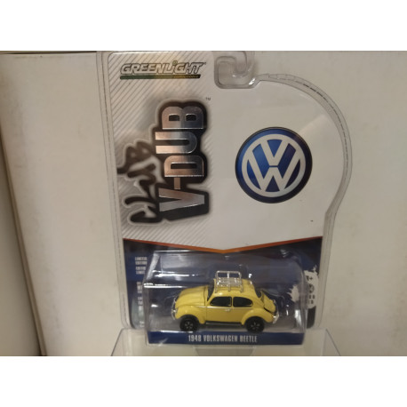 VOLKSWAGEN BEETLE/KAFER/COX 1948 IVORY CLUB V-DUBS 1:64 GREENLIGHT