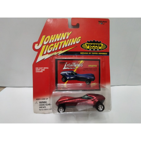 STILETTO TOPPER SERIES RED METALLIC VINTAGE 1:64 JOHNNY LIGHTNING