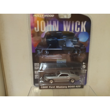 FORD MUSTANG 1969 BOSS 429 JOHN WICK HOLLYWOOD 1:64 GREENLIGHT