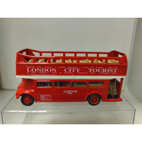 AUTOBUS DOUBLE DECK LONDON BUS OPEN RETROFICCION 12  cm LONG WELLY 9930