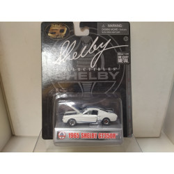 SHELBY GT-350R 1965 WHITE & BLUE STRIPES 1:64 SHELBY COLLECTIBLES