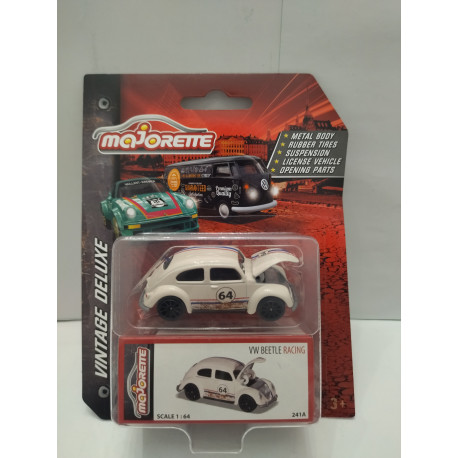 VOLKSWAGEN BEETLE RACING n64 VINTAGE DELUXE 1:64 MAJORETTE