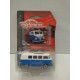 VOLKSWAGEN T1 SAMBA BUS WHITE & BLUE VINTAGE 1:59/1:64 MAJORETTE