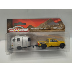 FORD F-150 RAPTOR + ROULOTTE AIRSTREAM SPORT 16 1:64 MAJORETTE