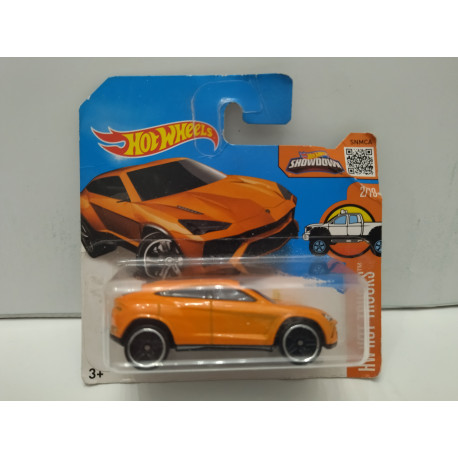 LAMBORGHINI URUS ORANGE 1:64 HOT WHEELS CARTON MAL ESTADO/CARD DAMAGED