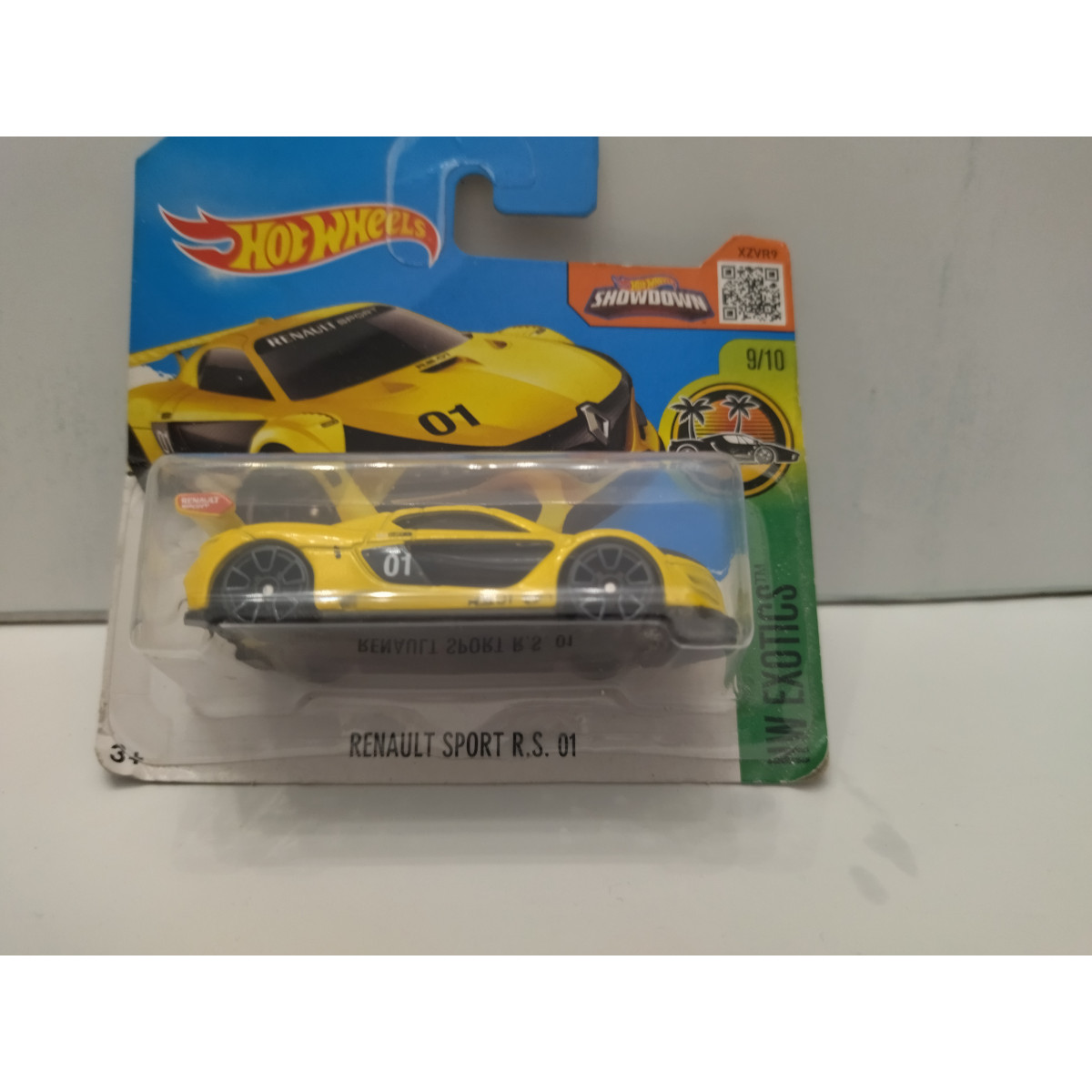 RENAULT RS 01 SPORT 1:64 HOT WHEELS CARTON MAL ESTADO/CARD DAMAGED