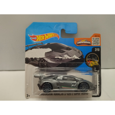 LAMBORGHINI HURACAN LP 620-2 1:64 HOT WHEELS CARTON MAL ESTADO/CARD DAMAGED