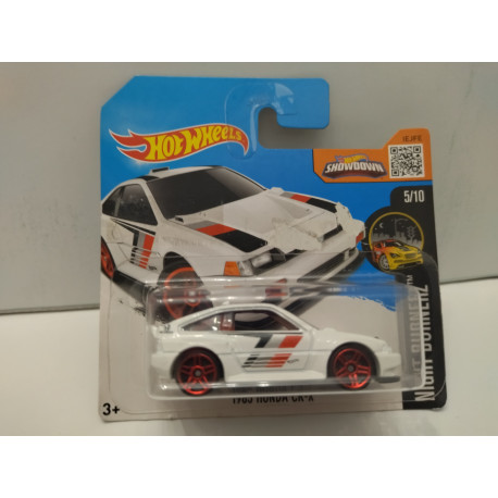 HONDA CR-X 1985 1:64 HOT WHEELS CARTON MAL ESTADO/CARD DAMAGED