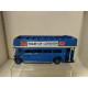 AEC 1960 DOUBLE DECKER RT OPEN AUTOBUS BLUE VISIT LONDON 1:50 SOLIDO 4402