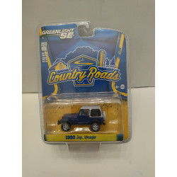 JEEP WRANGLER 1990 BLUE & WHITE COUNTRY ROADS 1:64 GREENLIGHT