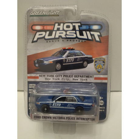 FORD CROWN VICTORIA POLICE INTERCEPTOR USA POLICE NEW YORK 1:64 GREENLIGHT