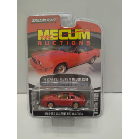FORD MUSTANG 1978 II KING COBRA RED MECUM 1:64 GREENLIGHT