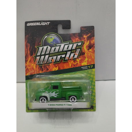 FORD F-100 1956 GREEN MOTOR WORLD S17 1:64 GREENLIGHT