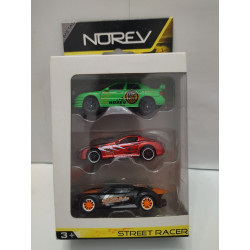 PACK STREET RACER 3 CARS SUBARU/CITROEN/PEUGEOT apx 1:64 NOREV 3 INCHES (7,5cm)
