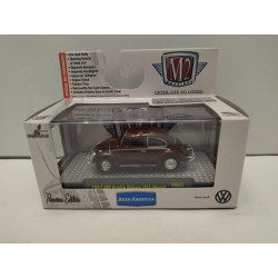 VOLKSWAGEN BEETLE 1967 DELUXE USA MODEL DARK RED AUTO-THENTICS 1:64 M2 MACHINES