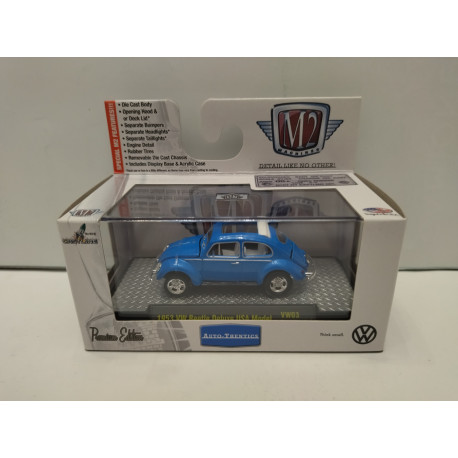 VOLKSWAGEN BEETLE 1967 DELUXE USA MODEL BLUE AUTO-THENTICS 1:64 M2 MACHINES